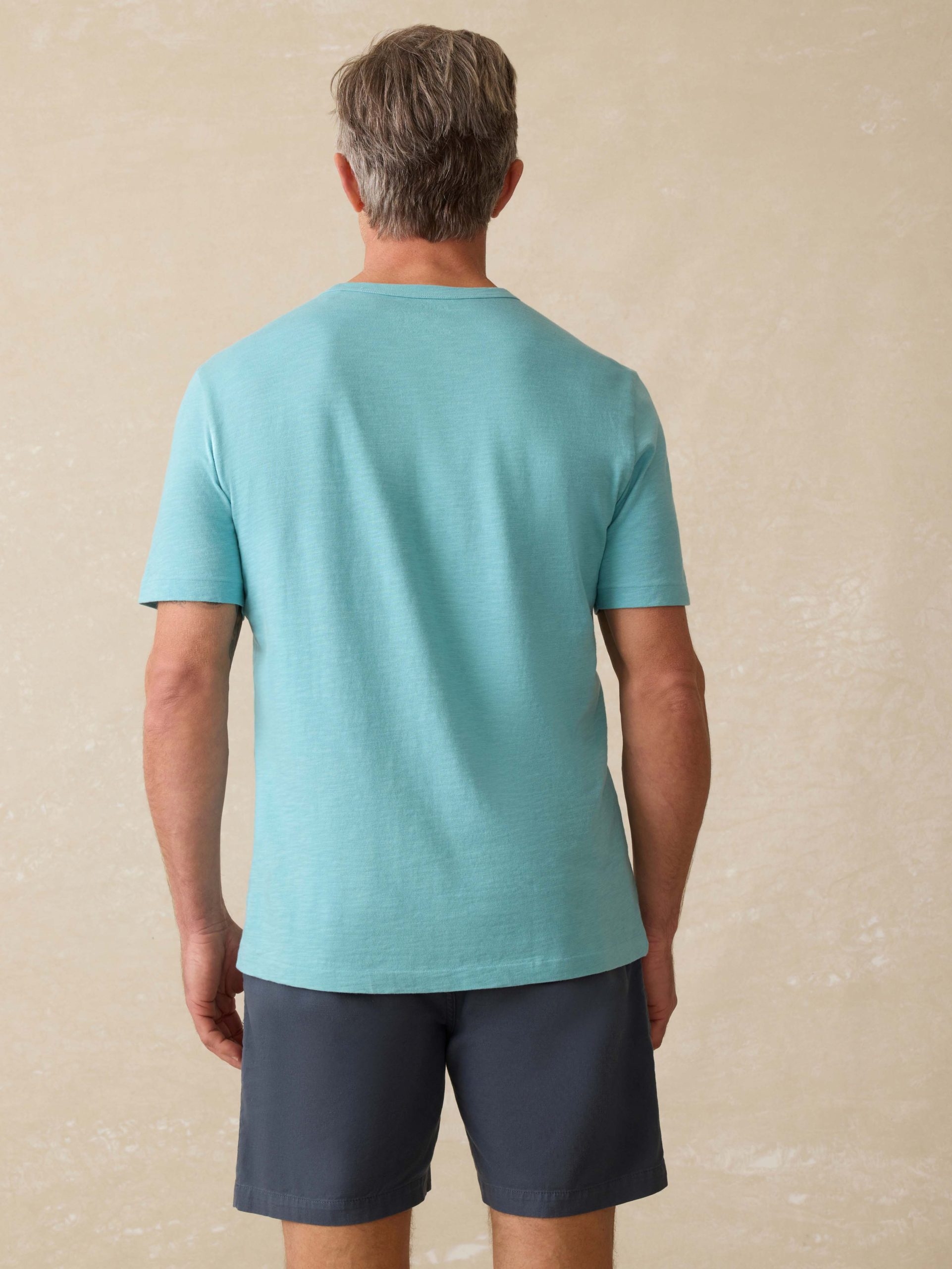 Sunwashed Regenerative Tee - Teal Sea - Image 4