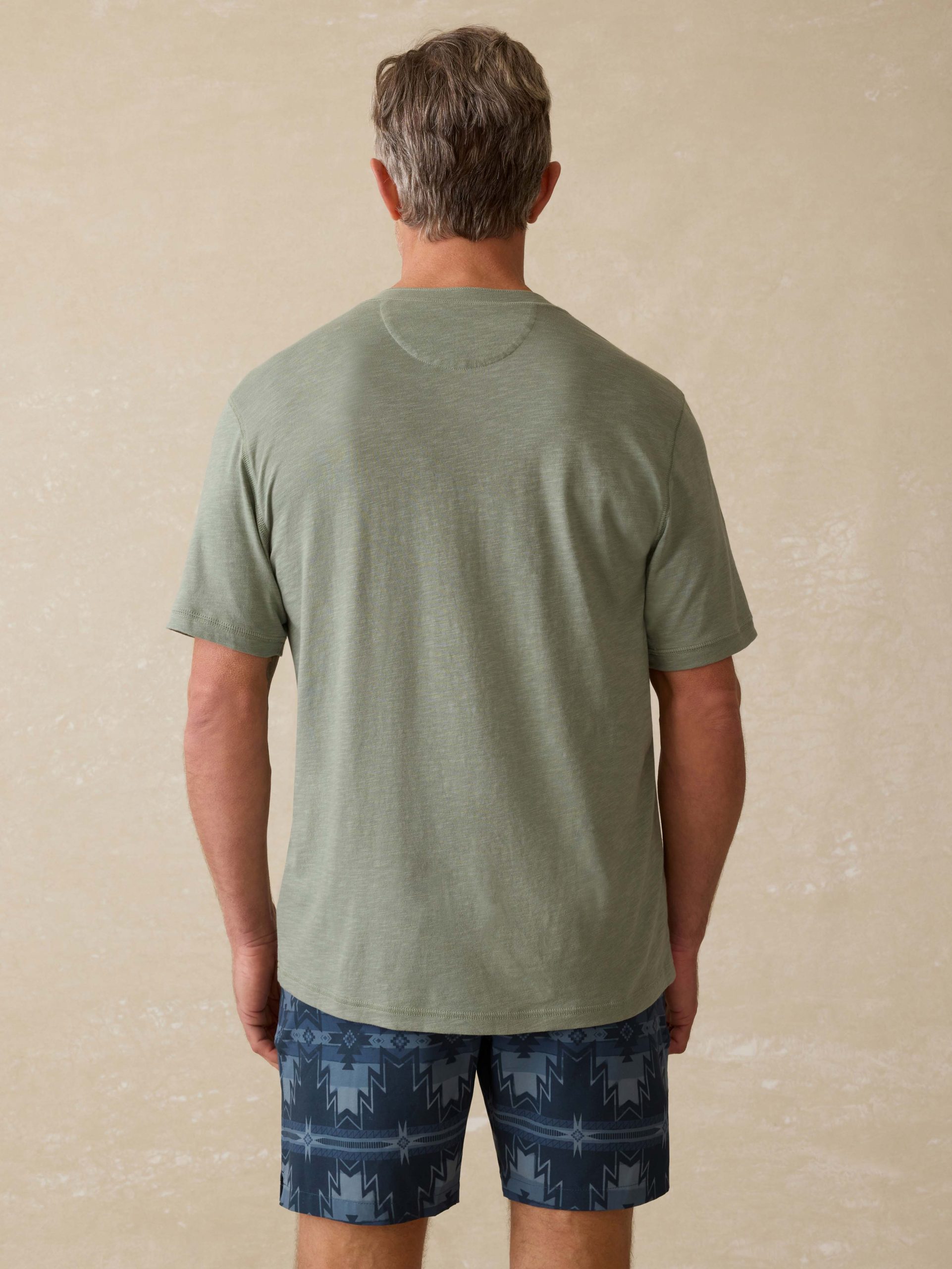 Short-Sleeve Sunwashed Henley - Sage Creek - Image 4