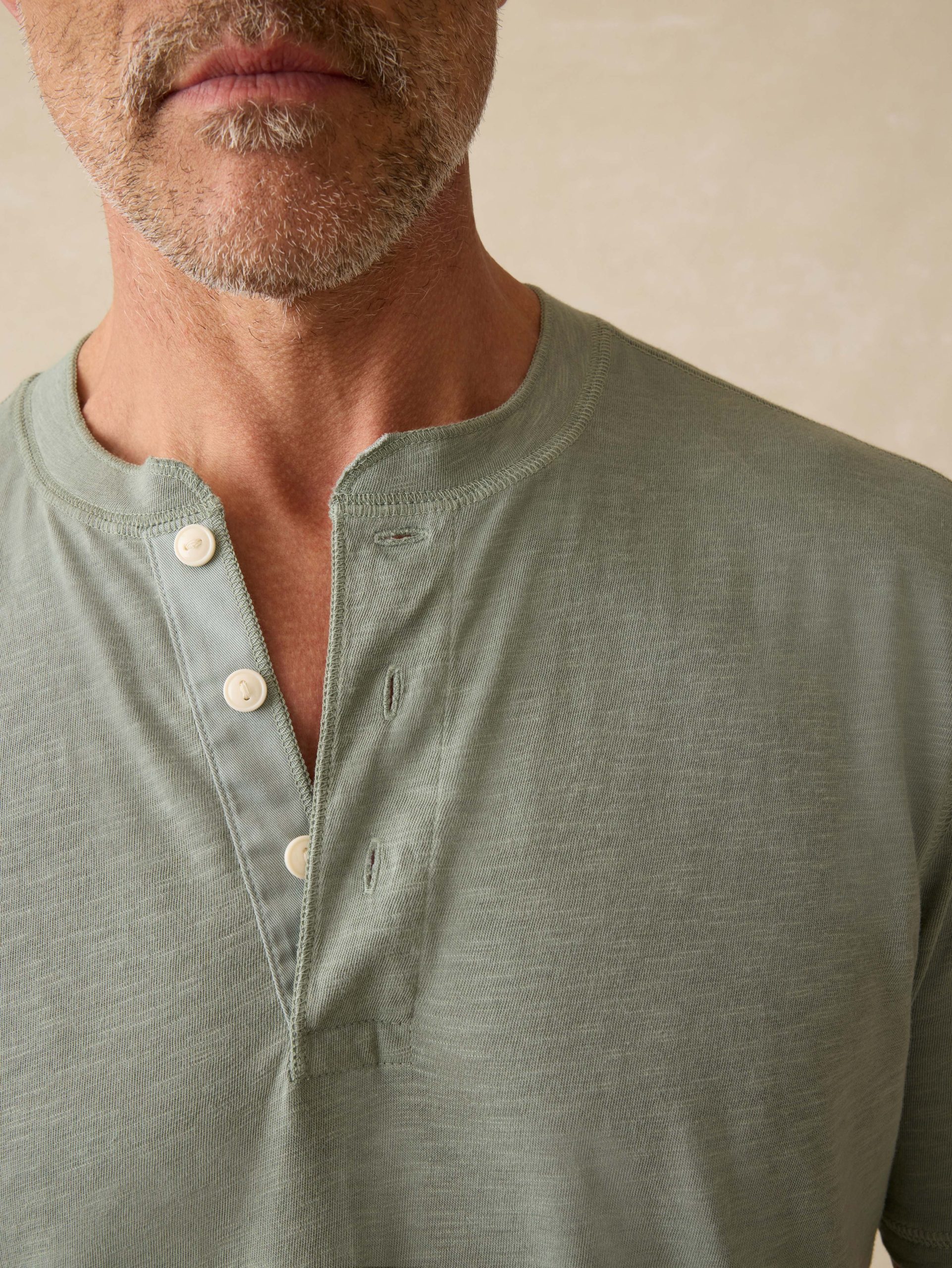 Short-Sleeve Sunwashed Henley - Sage Creek - Image 2