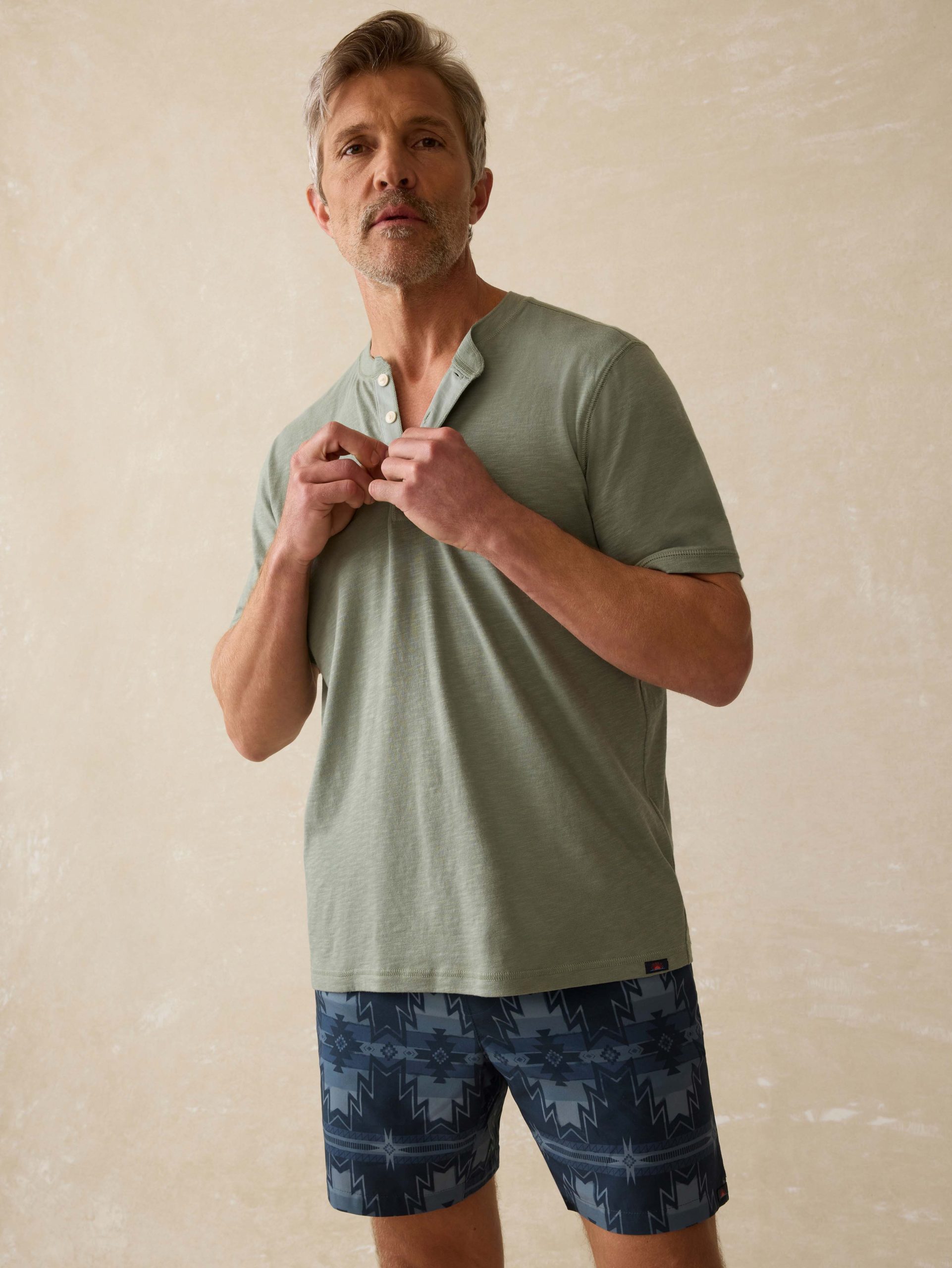 Short-Sleeve Sunwashed Henley - Sage Creek - Image 5