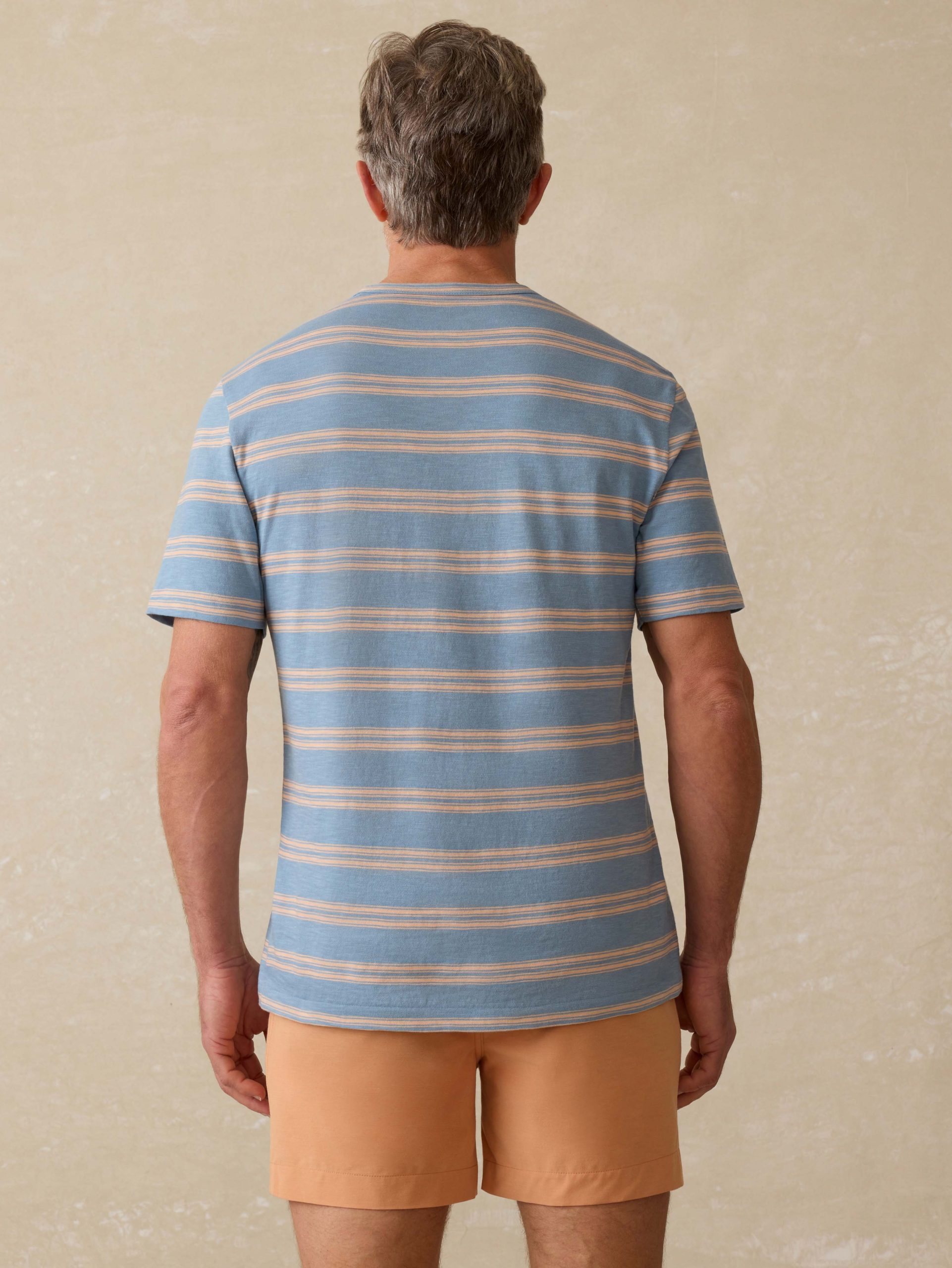 Sunwashed Regenerative Tee - Coast Coral Stripe - Image 3