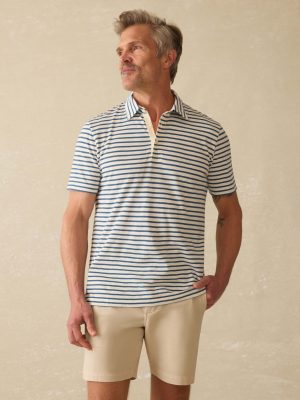 Sunwashed T-Shirt Polo - Ivory Breton Stripe