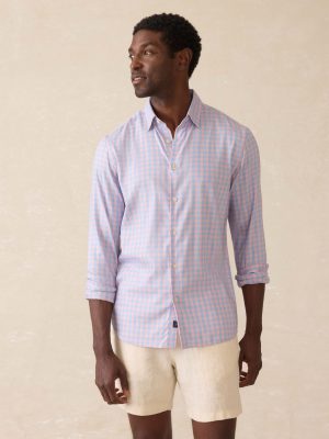 Movement? Monterey Shirt - Coral Sky Gingham