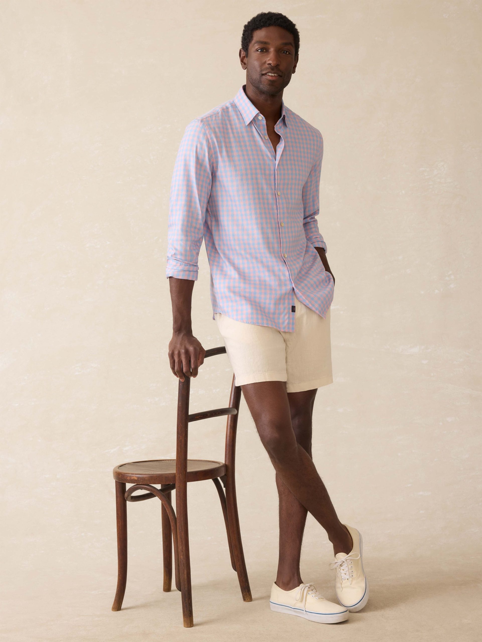 Movement? Monterey Shirt - Coral Sky Gingham - Image 3