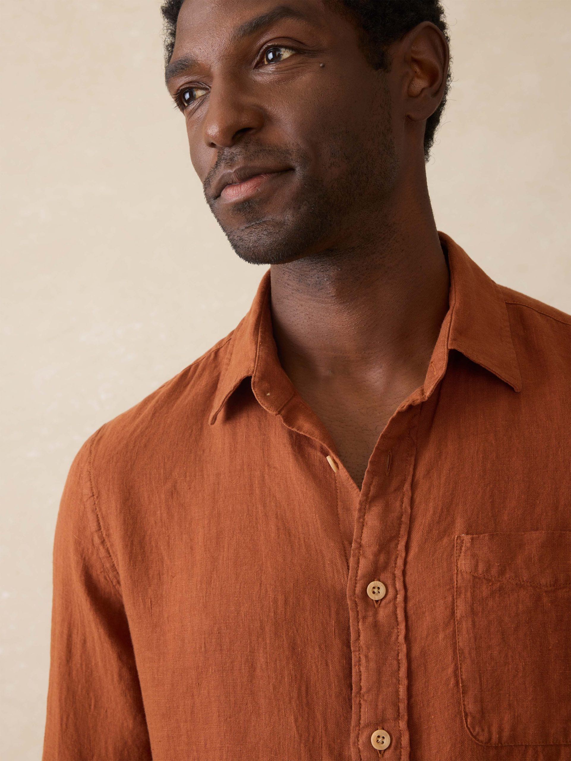 Laguna Linen Shirt - Summer Sienna - Image 2