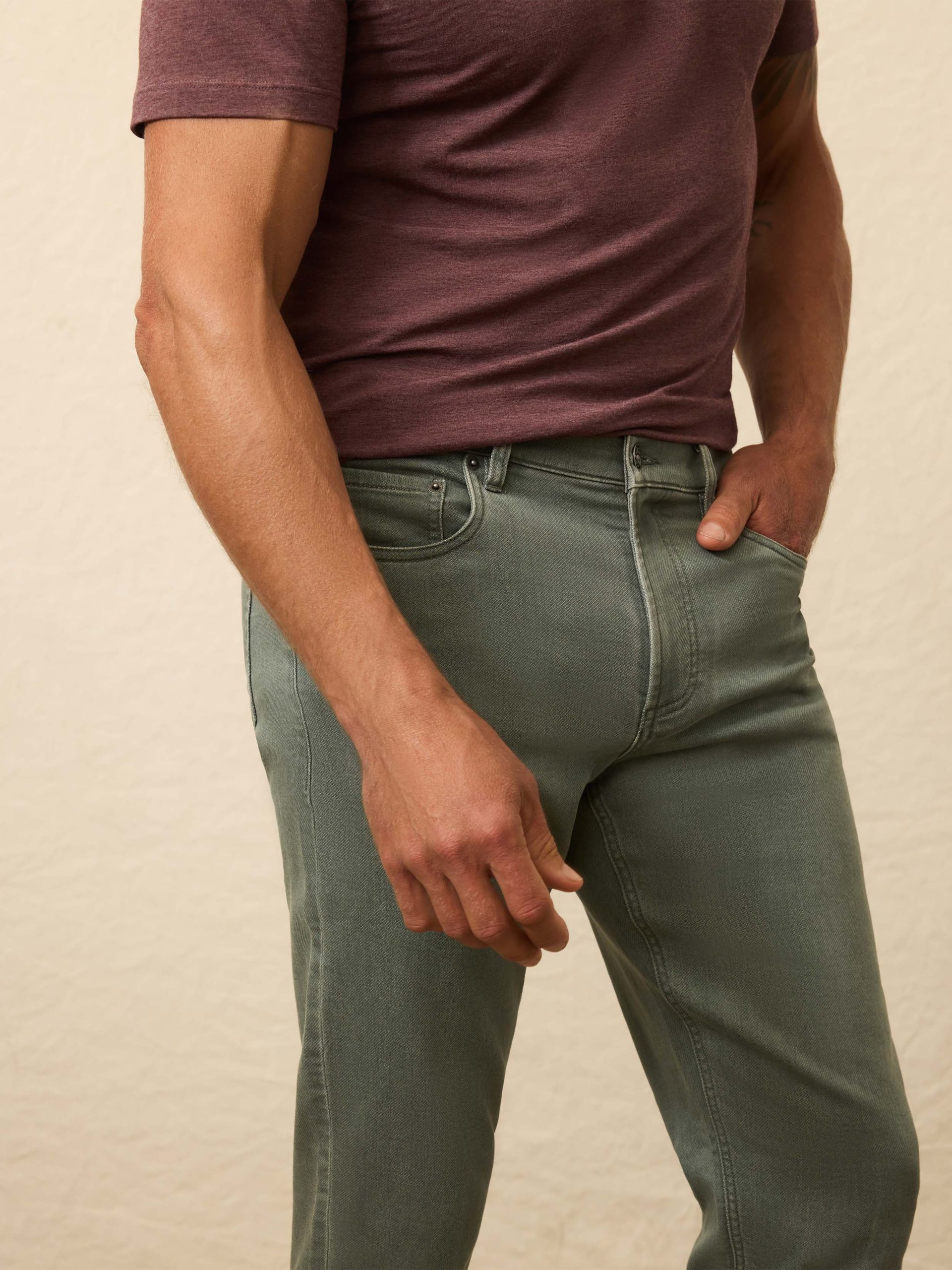 Stretch Terry 5-Pocket Pant - Stormy Seas - Image 5