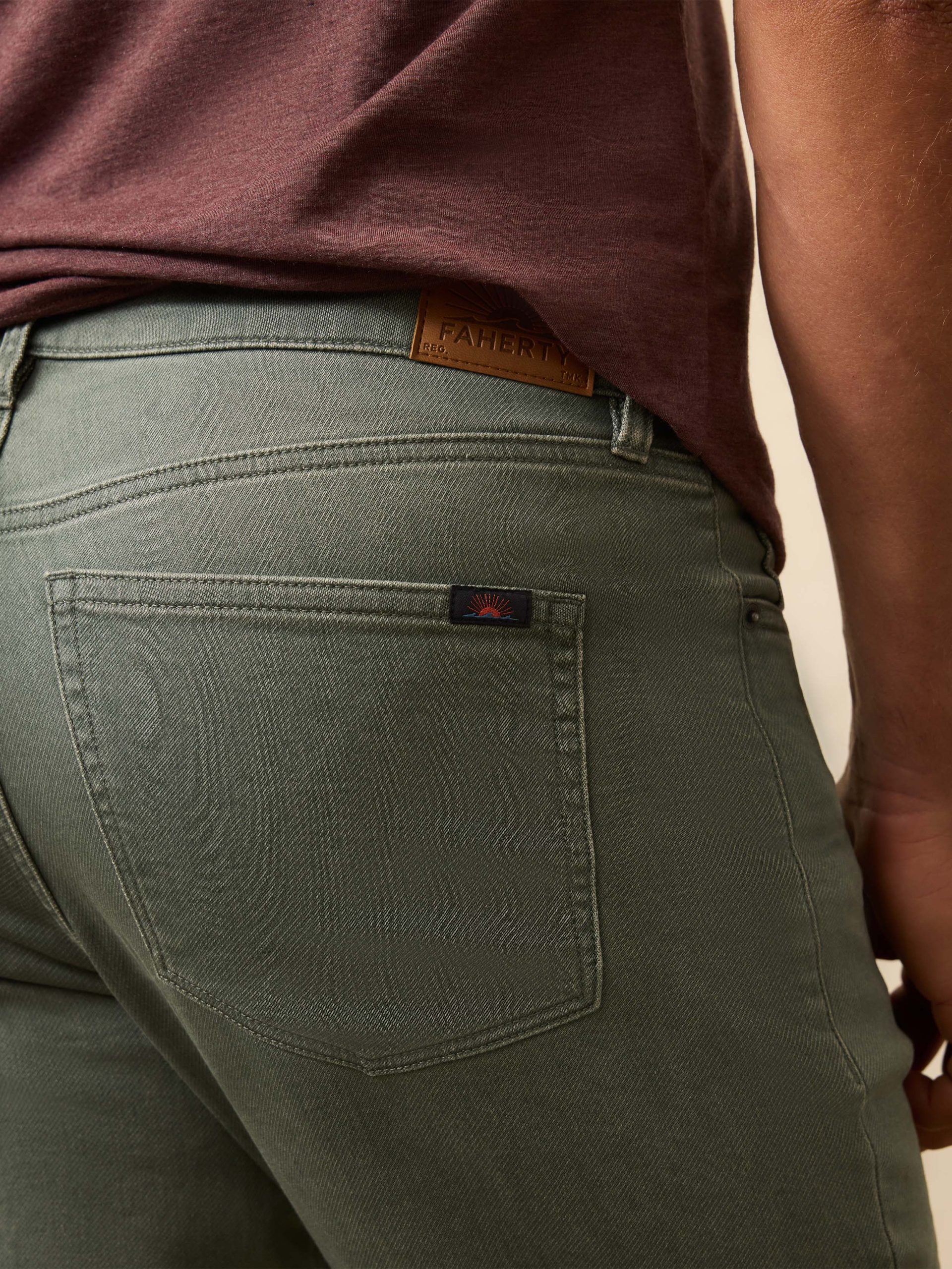 Stretch Terry 5-Pocket Pant - Stormy Seas - Image 2