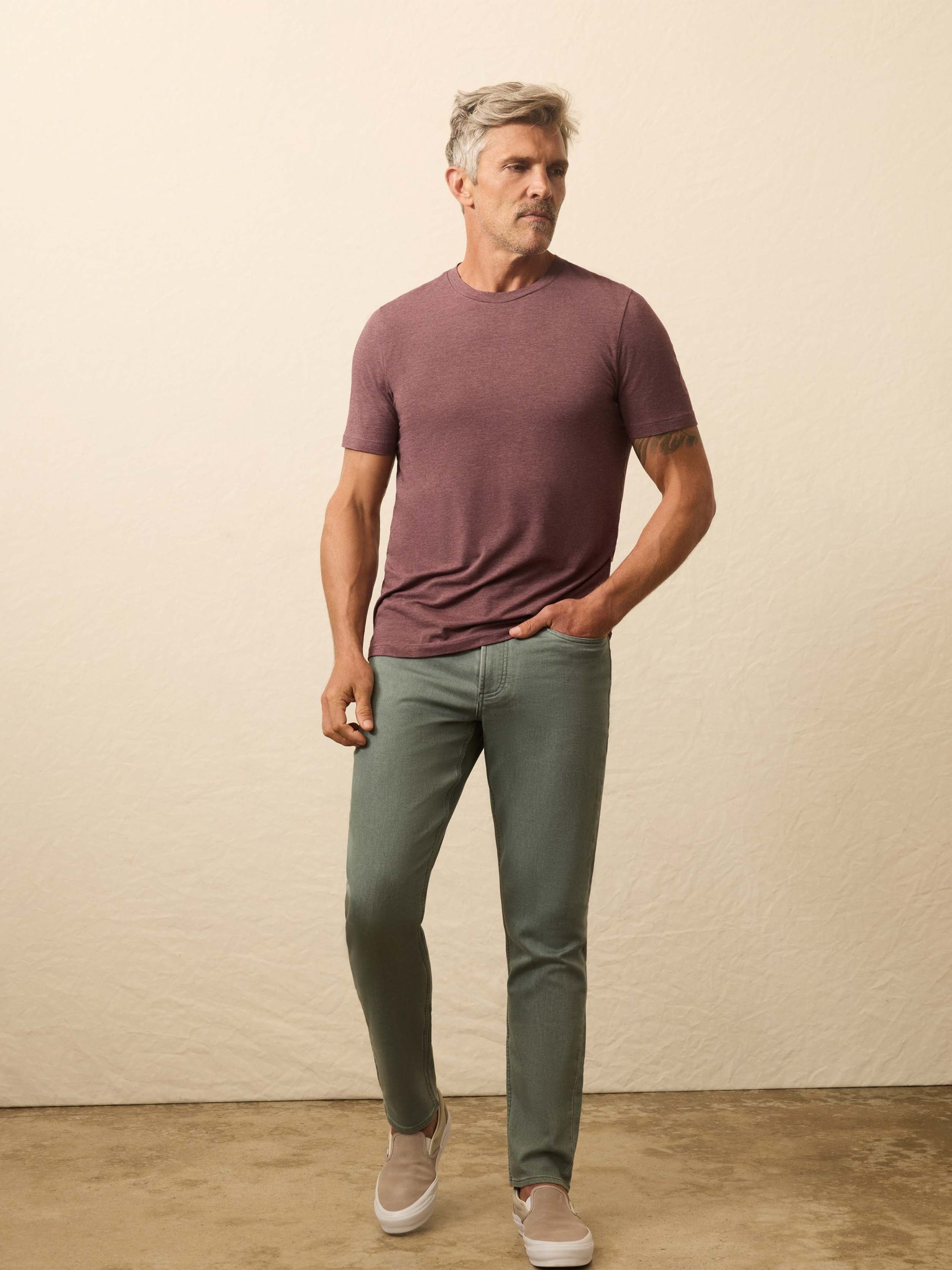 Stretch Terry 5-Pocket Pant - Stormy Seas - Image 3