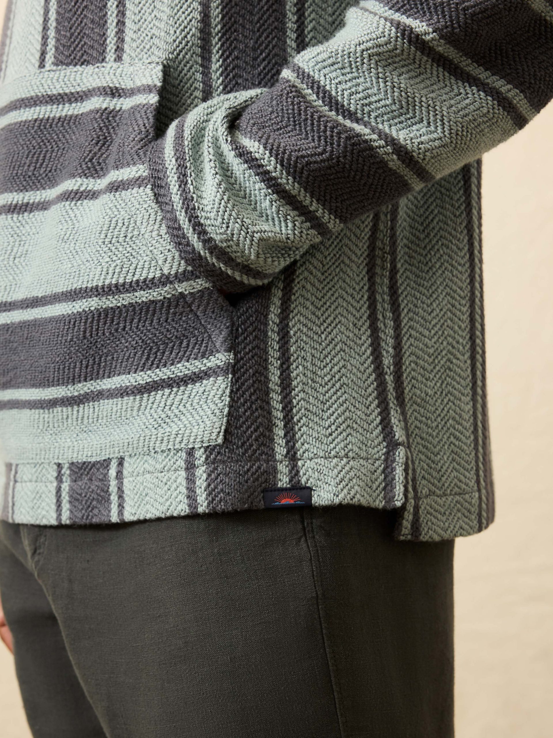 Whitewater Hoodie - Teal Channel Stripe - Image 2