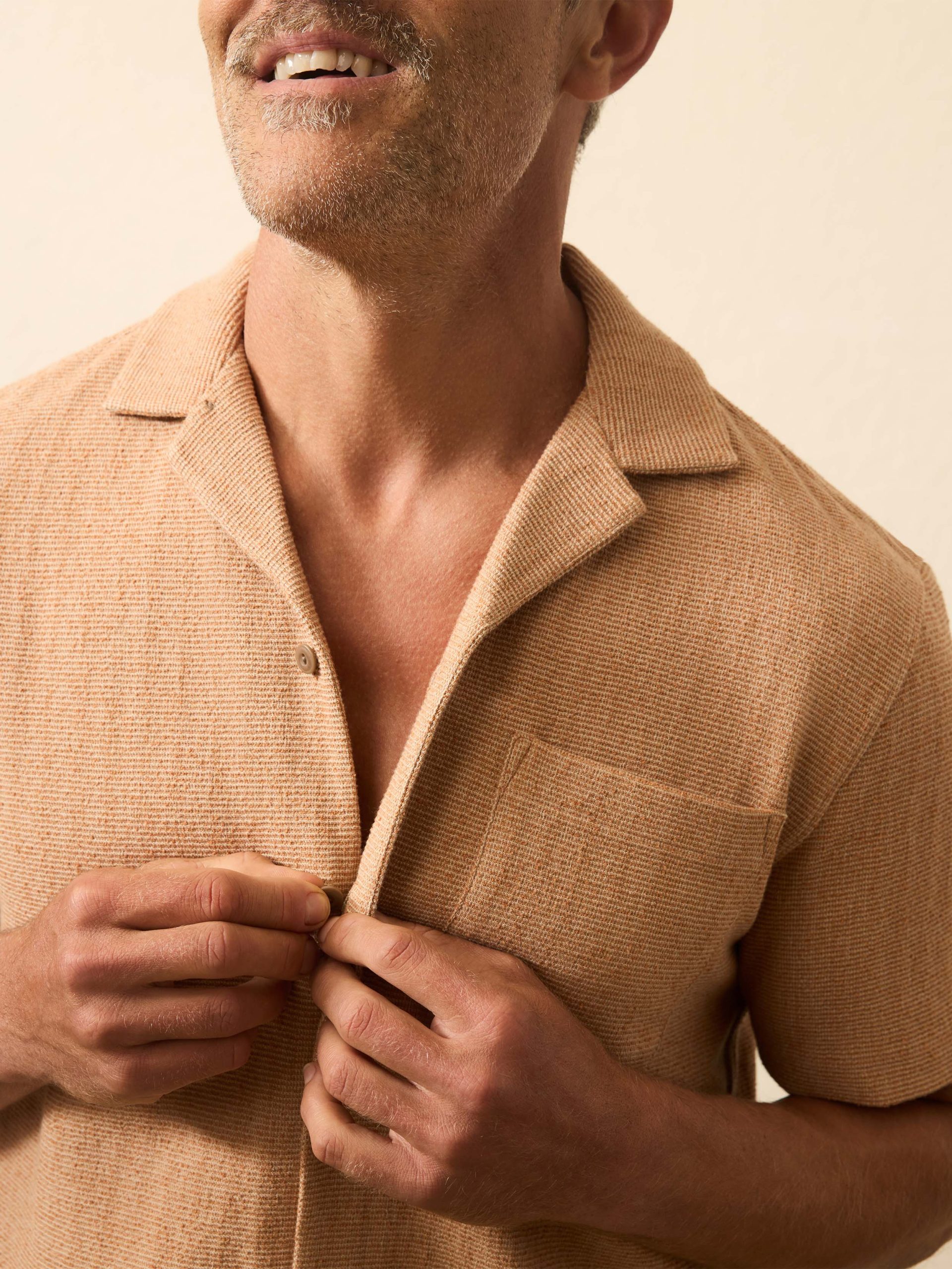 Short-Sleeve Oasis Shirt - Rust Orange - Image 2
