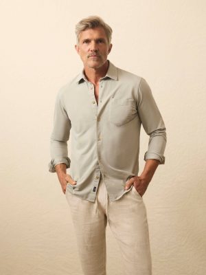 Long-Sleeve Costa Pique Shirt - Coastal Sage