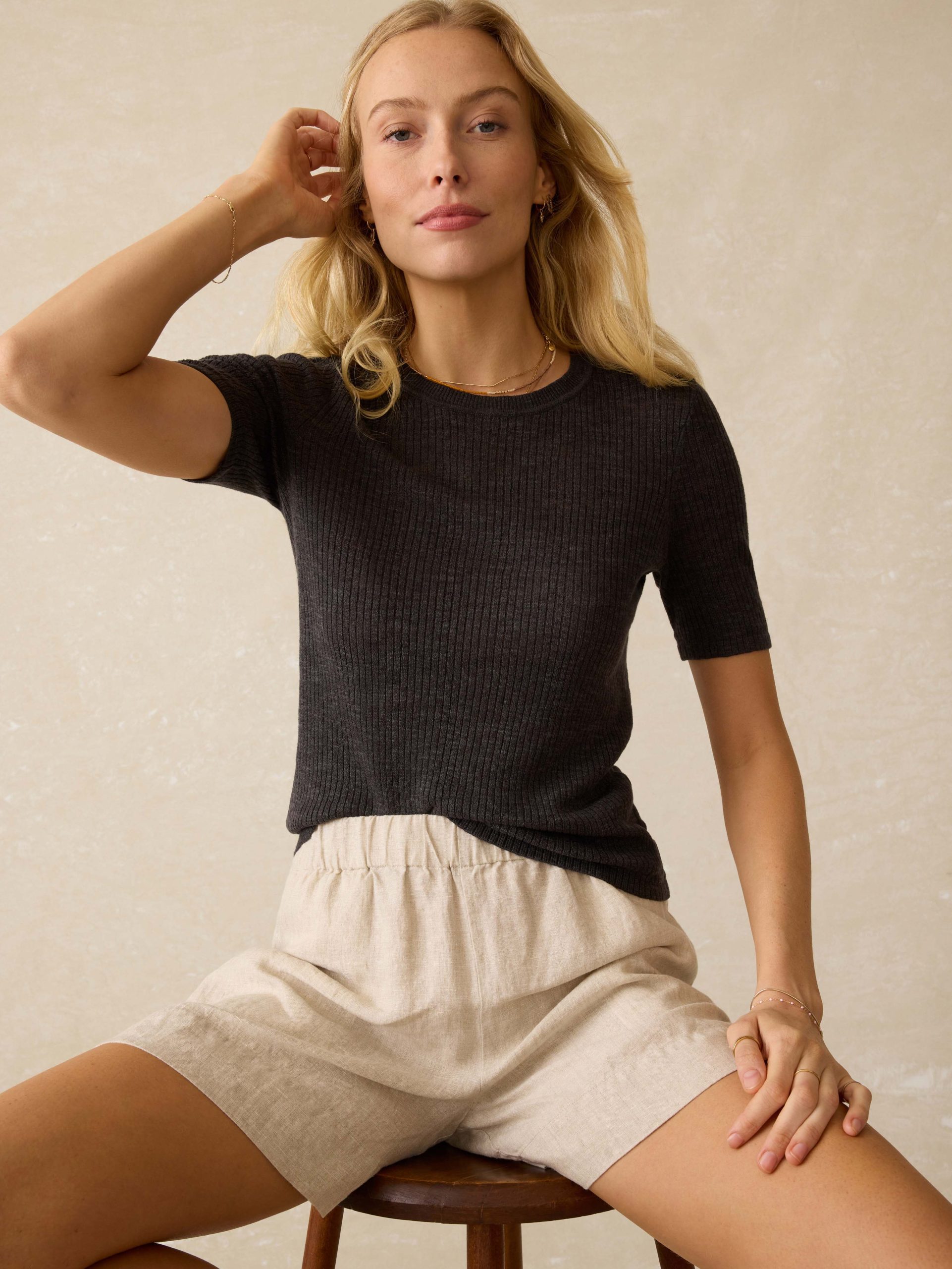 Laguna Linen Bayview Short - Flax - Image 5