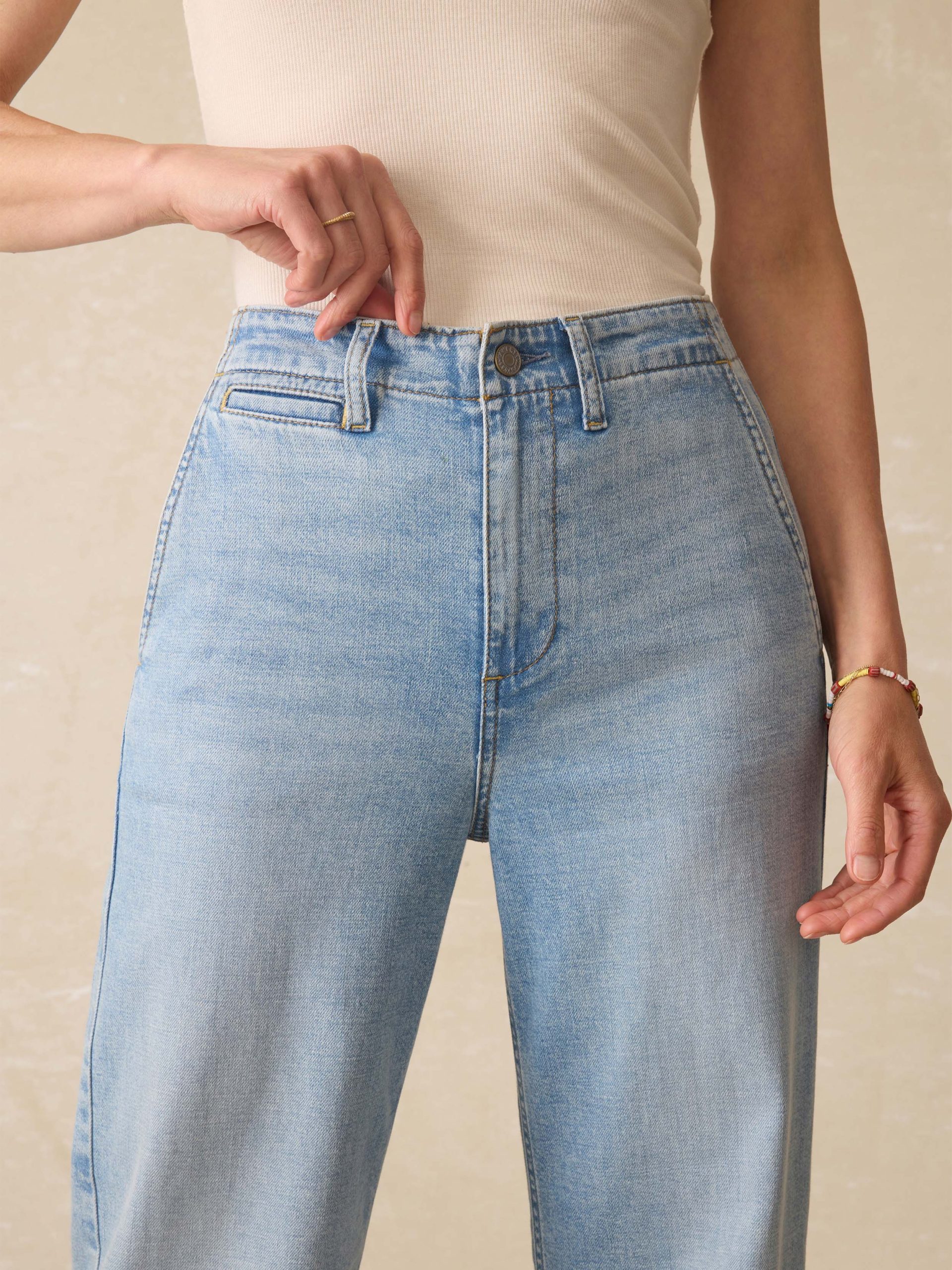 Linen Denim Pant - Summer Seas Wash - Image 3