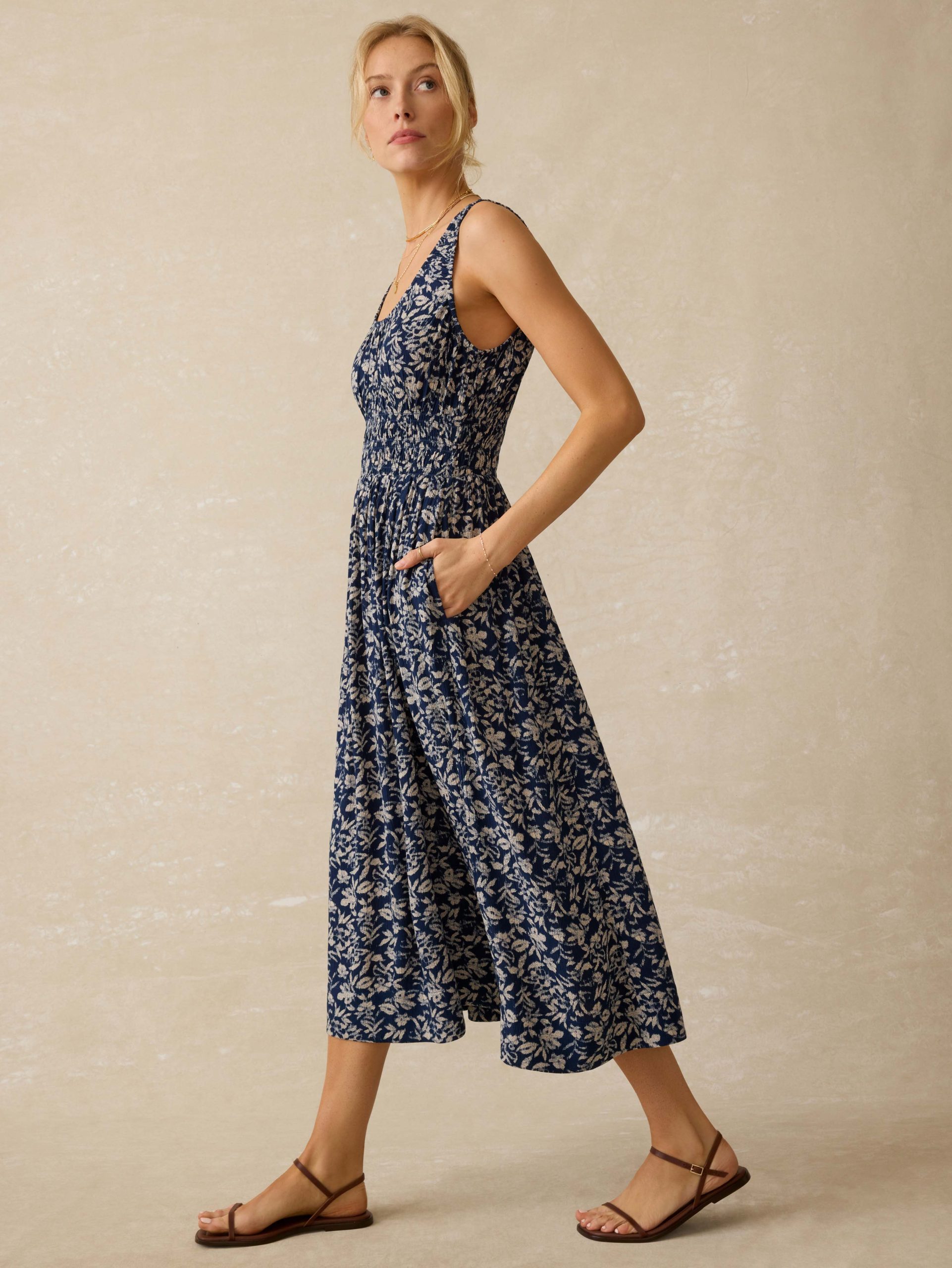 Sunseeker Dress - Juniper Ikat Floral - Image 5