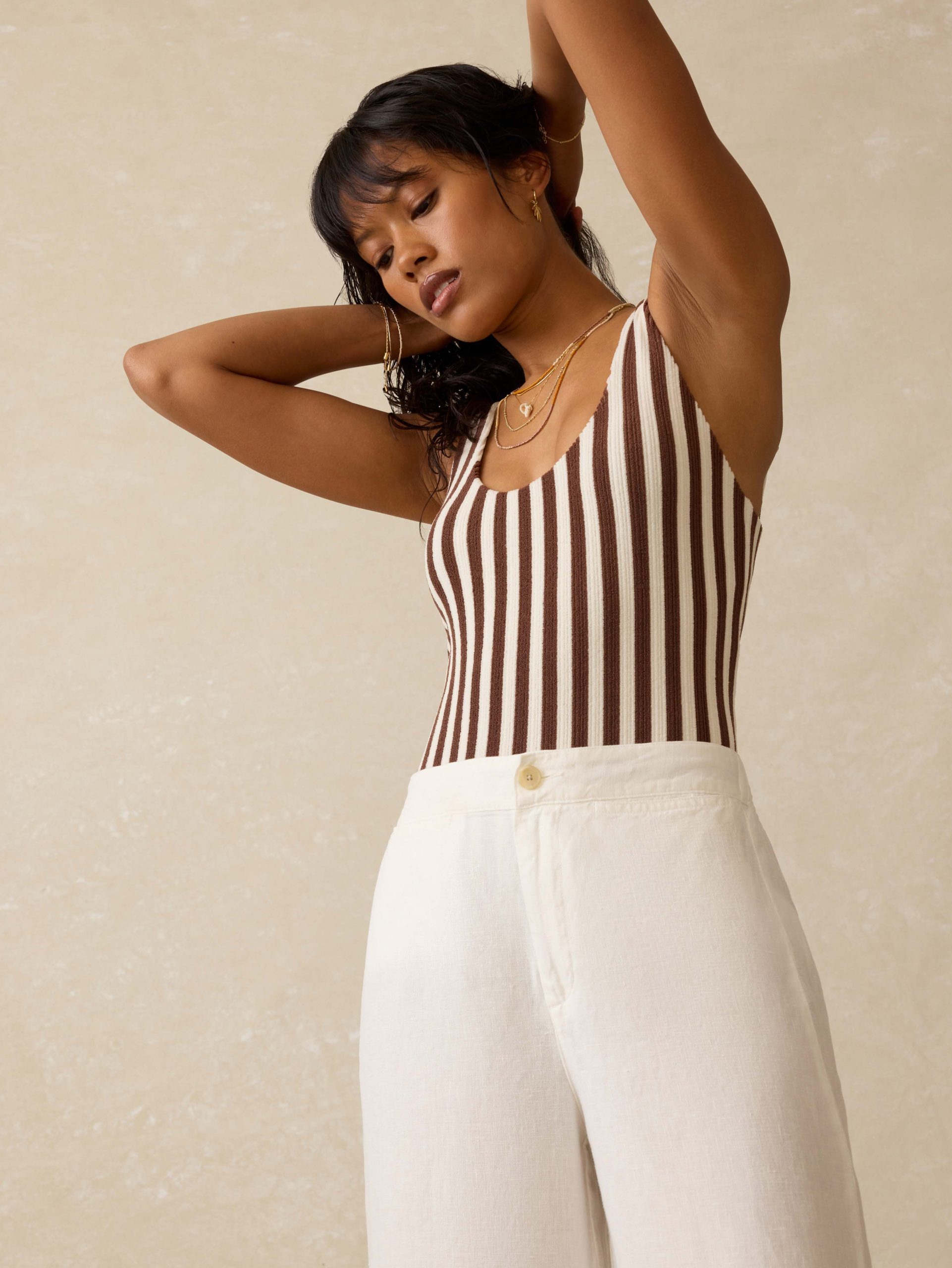 Wavebreak One Piece - Mini Cocoa Stripe - Image 5