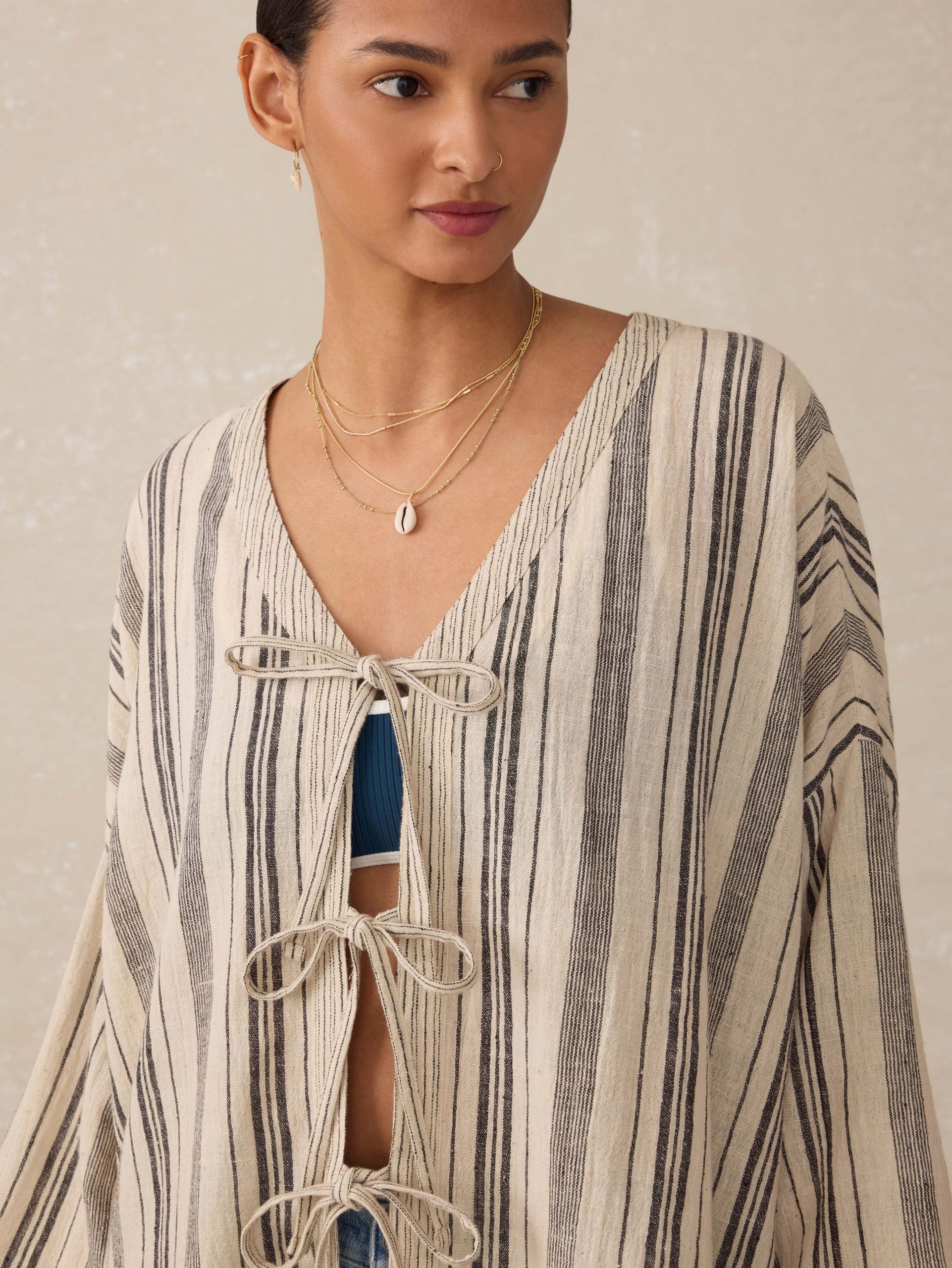 Rip Tide Coverup - Sandy Mixed Stripe - Image 2