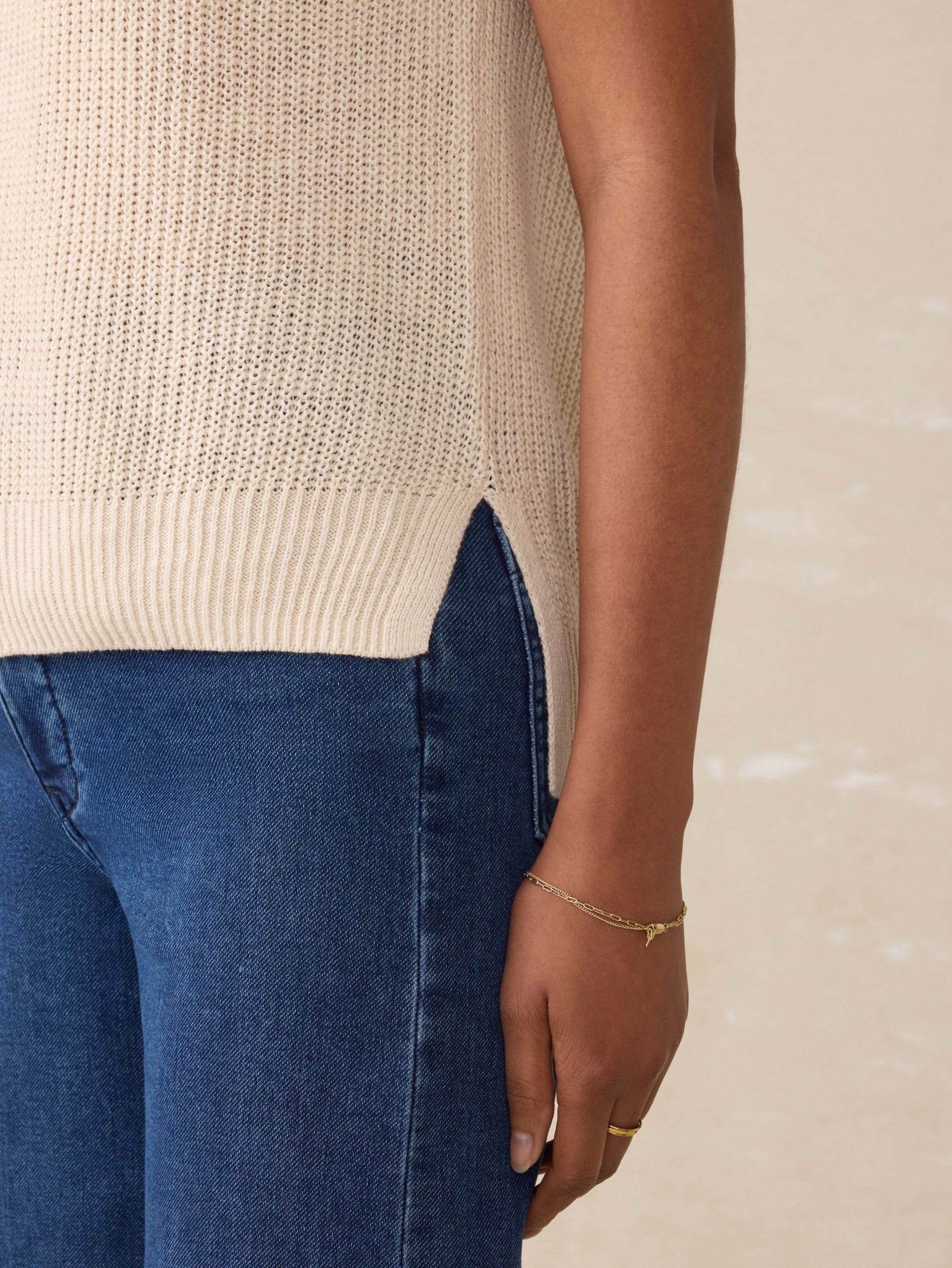 Miramar Linen Sweater Tank - Summer Sand - Image 2