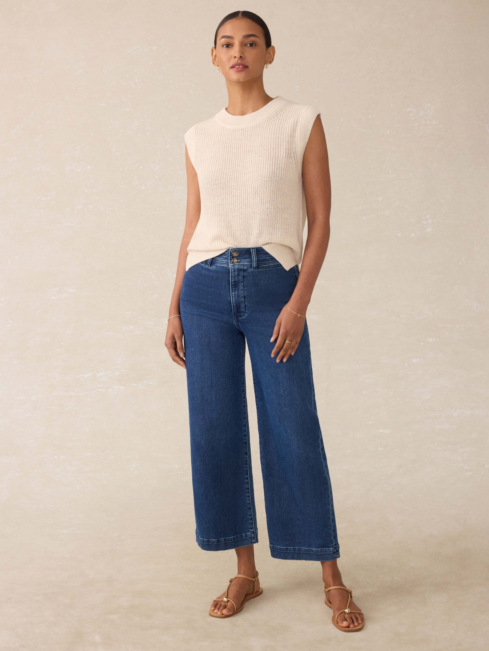 Miramar Linen Sweater Tank - Summer Sand - Image 4