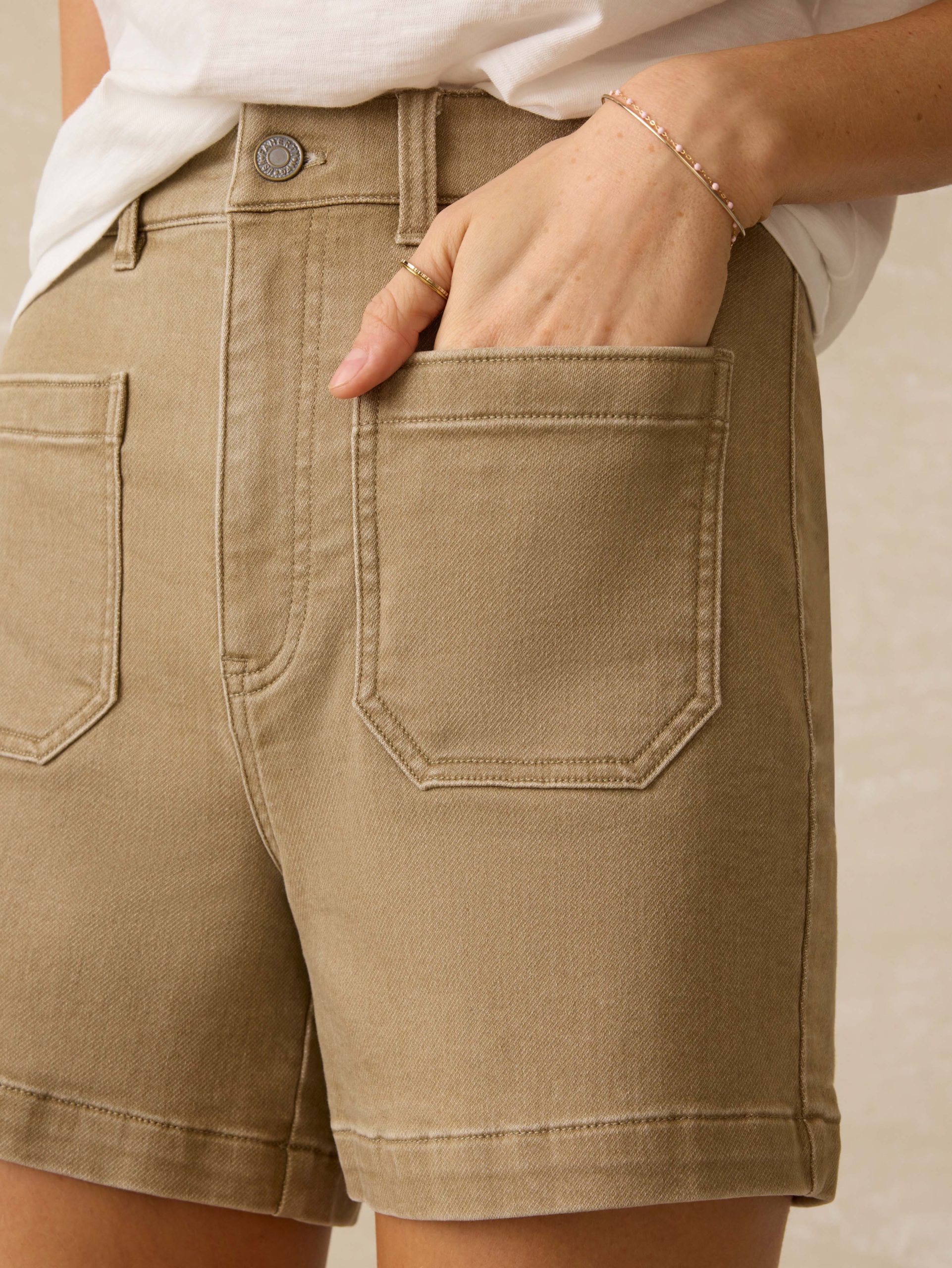 Stretch Terry Patch Pocket Short - Desert Khaki - Image 2