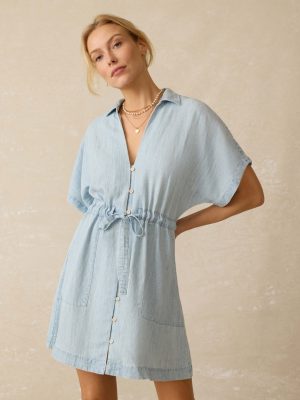 Tried & True Chambray Oakley Dress - Arctic Sea Wash