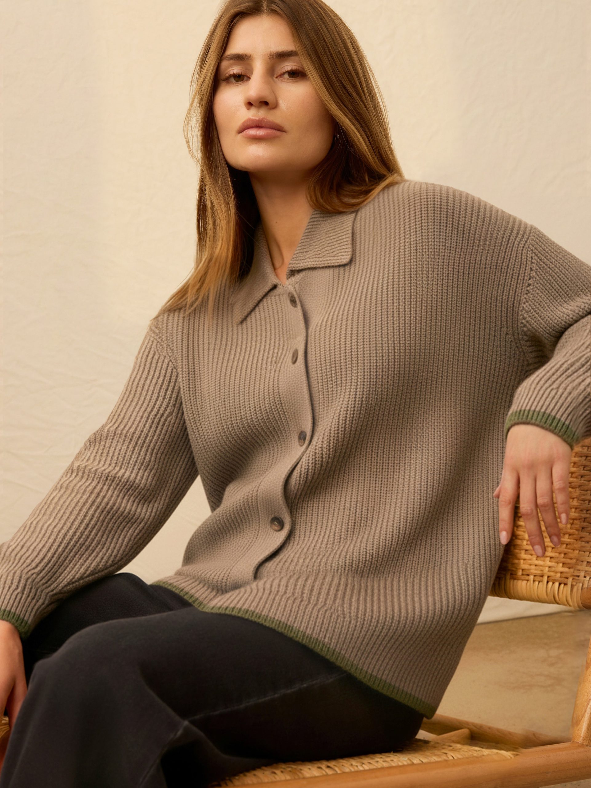 Lodge Cardigan - Nutmeg - Image 4