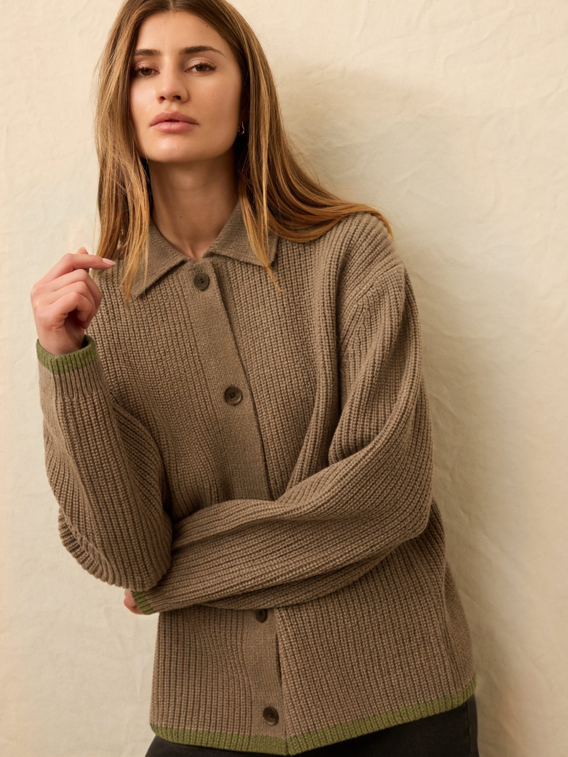 Lodge Cardigan - Nutmeg - Image 2
