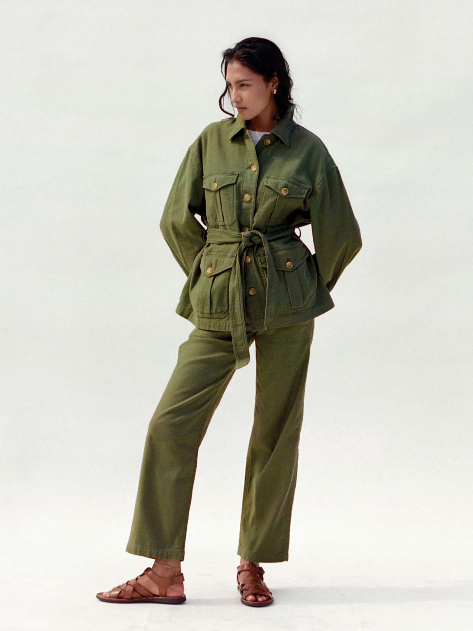 Soft Stretch Twill Utility Pant - Moss