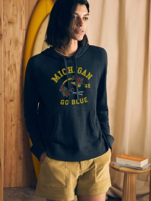 University of Michigan Sunwashed Slub Hoodie - Blue Nights