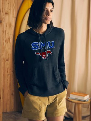 Southern Methodist University Sunwashed Slub Hoodie - Blue Nights