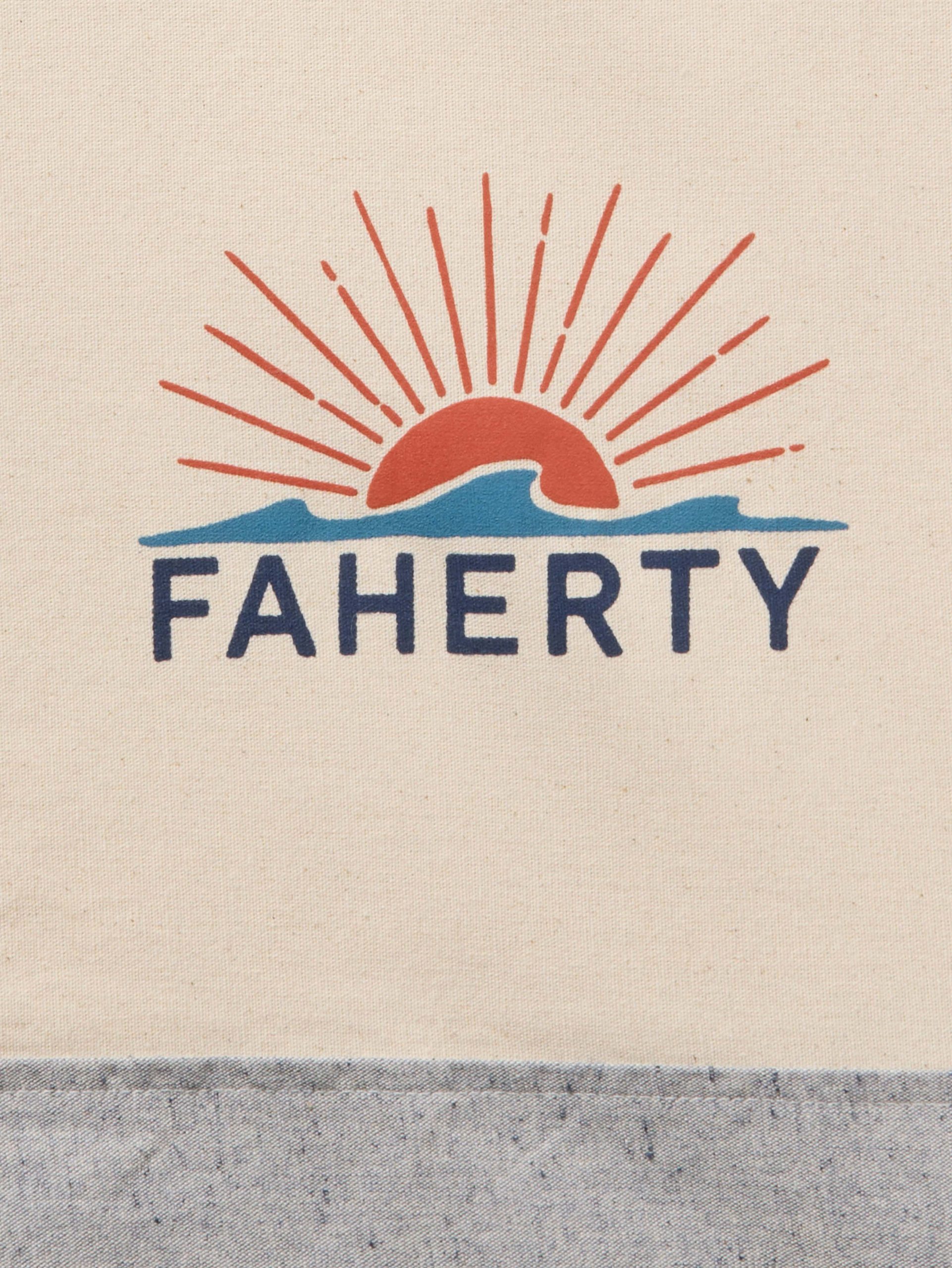 Faherty Canvas Logo Tote - Grey - Image 2